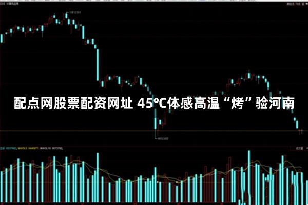 配点网股票配资网址 45℃体感高温“烤”验河南